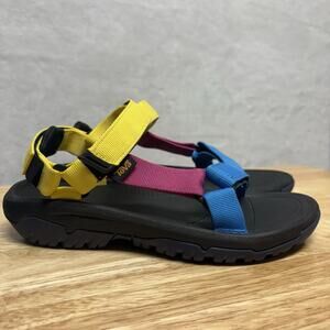 Teva Hurricane XLT2 Nylon Hiking Trail Sandals Womens Size 7 Pink Yellow Blue